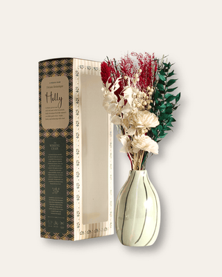 Dream Botanique Ceramic Vase with Botanical Flowers - Holly