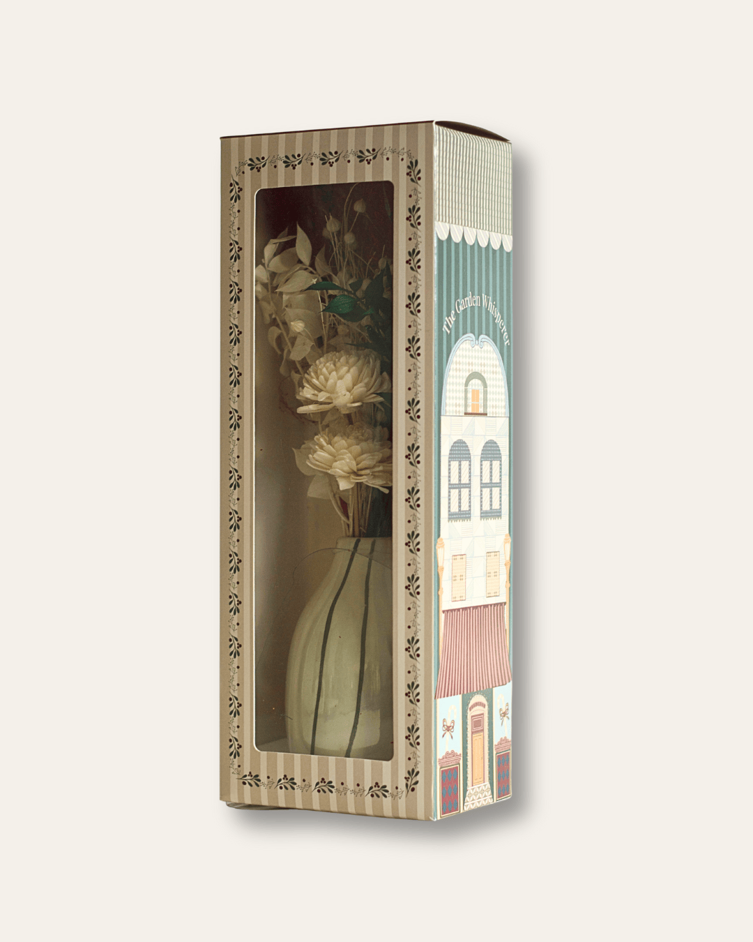 Dream Botanique Ceramic Vase with Botanical Flowers - Holly