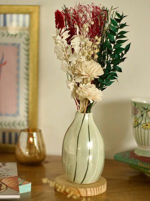Dream Botanique Ceramic Vase with Botanical Flowers - Holly