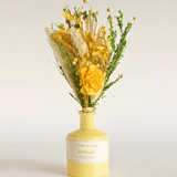 Dream Botanique Glass Vase with Botanical flowers - Daffodil
