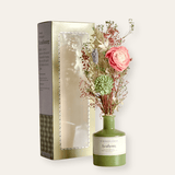 Dream Botanique Glass Vase with Botanical Flowers- Leaf Song