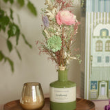 Dream Botanique Glass Vase with Botanical Flowers- Leaf Song