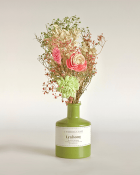 Dream Botanique Glass Vase with Botanical flowers- Leafsong