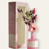 Dream Botanique Glass Vase with Botanical Flowers - Peony