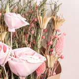 Dried Flowers Bouquet of Posies Natural Dried Flowers - Pink