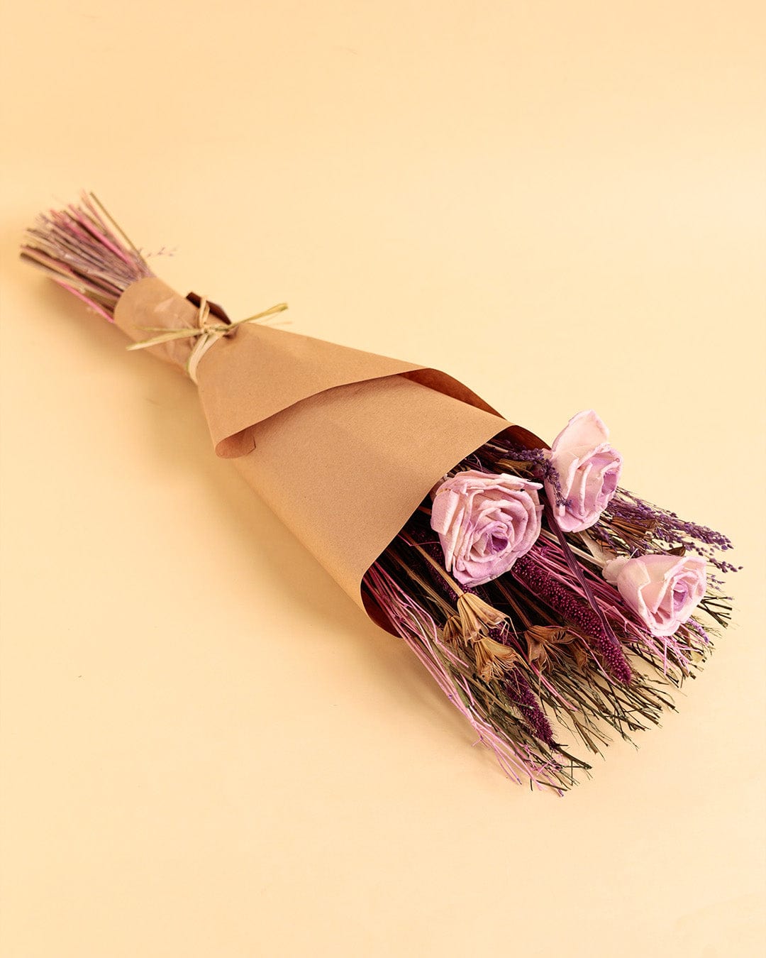 Dried Flowers Bouquet of Posies Natural Dried Flowers - Purple