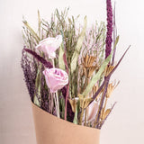Dried Flowers Bouquet of Posies Natural Dried Flowers - Purple