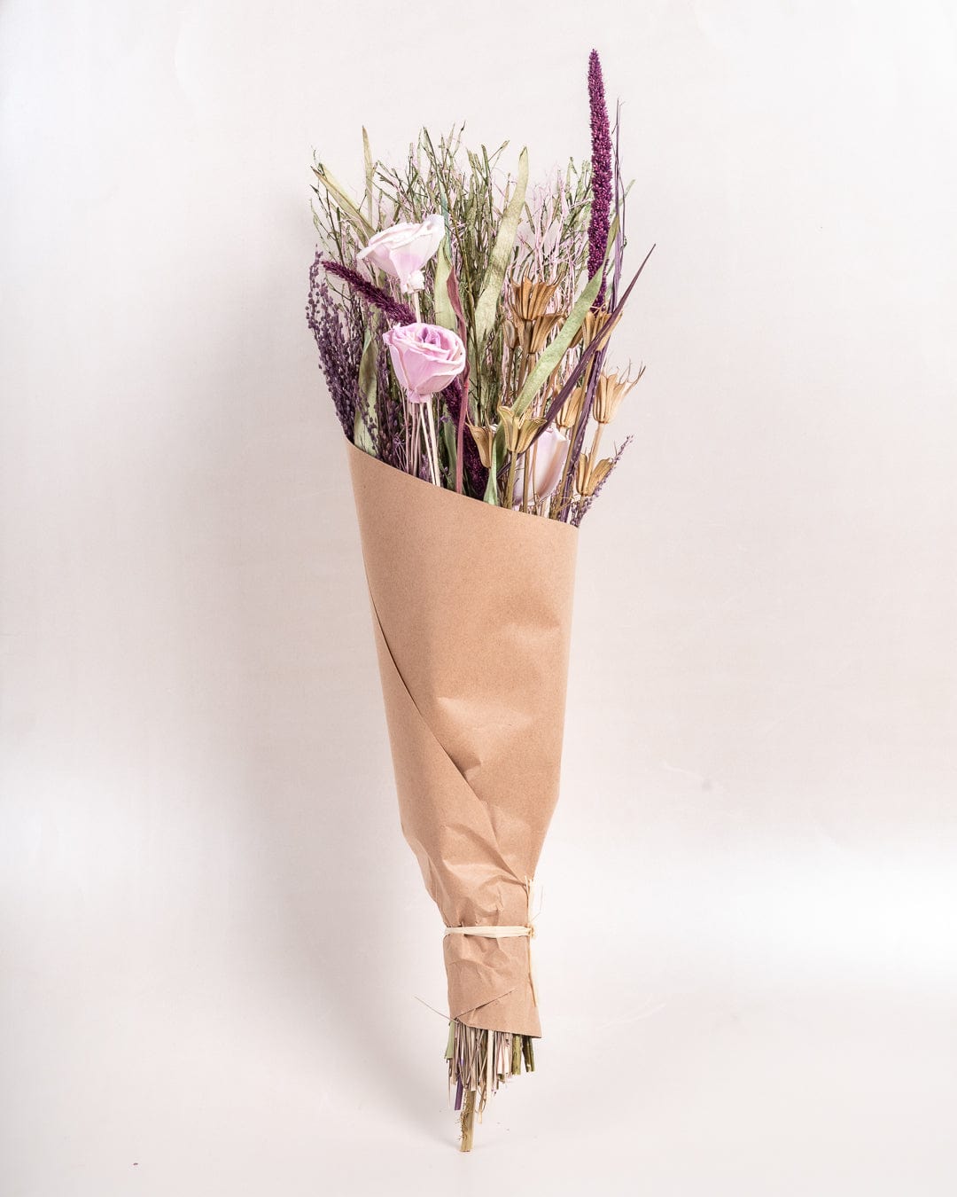 Dried Flowers Bouquet of Posies Natural Dried Flowers - Purple