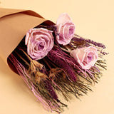 Dried Flowers Bouquet of Posies Natural Dried Flowers - Purple