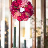 Dried Flowers Christmas Wreath - Plum