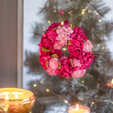 Dried Flowers Christmas Wreath - Plum