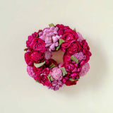 Dried Flowers Christmas Wreath - Plum