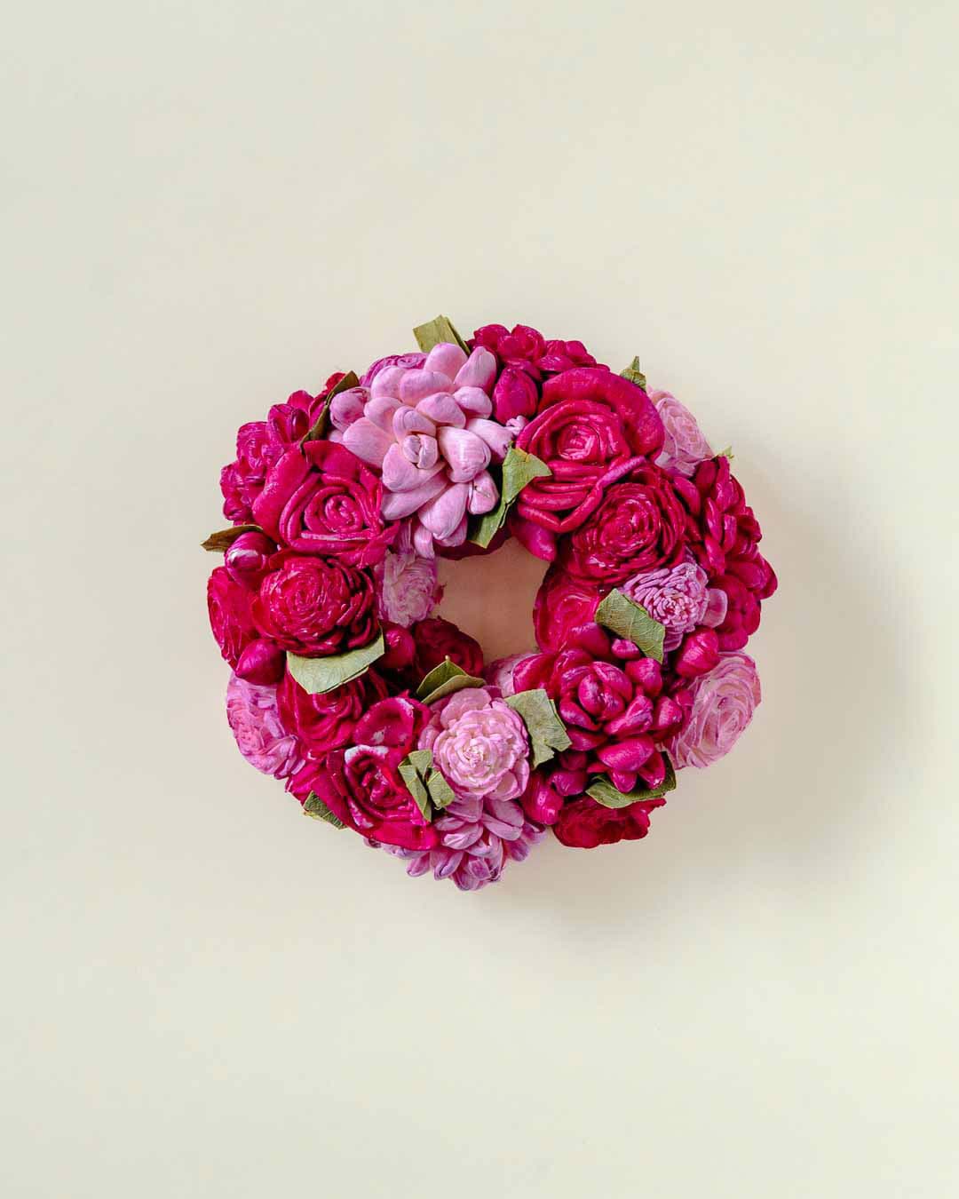 Dried Flowers Christmas Wreath - Plum