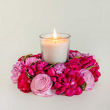 Dried Flowers Christmas Wreath - Plum