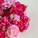 Dried Flowers Christmas Wreath - Plum