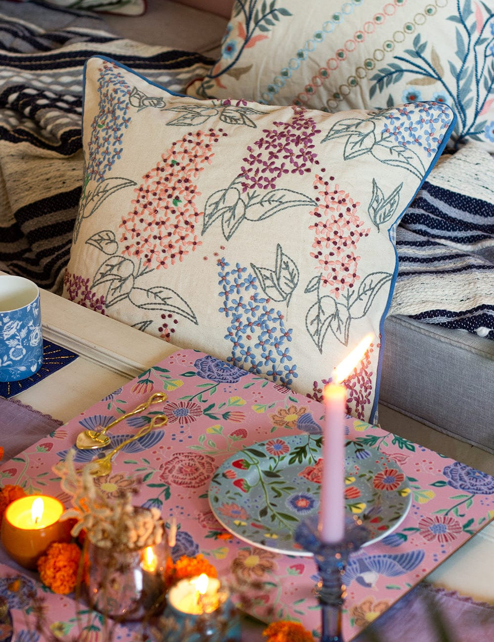 Dua Embroidered Cushion Cover