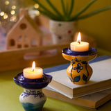 Dusk at Sea Handpainted Tea Light Holders - Set of 2