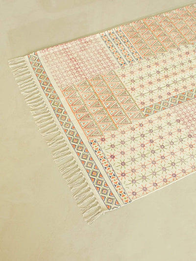 Ella Hand Block Printed Dhurrie