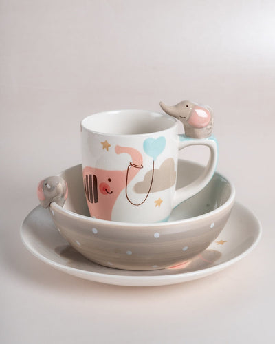 Ellie Handpainted Breakfast Set of 3