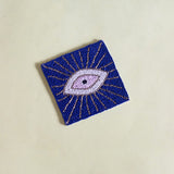 Evil Eye Hand Embroidery Beaded Coasters -Set of 4