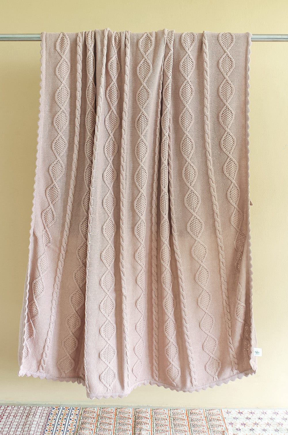 Ezra Knitted Cotton Throw