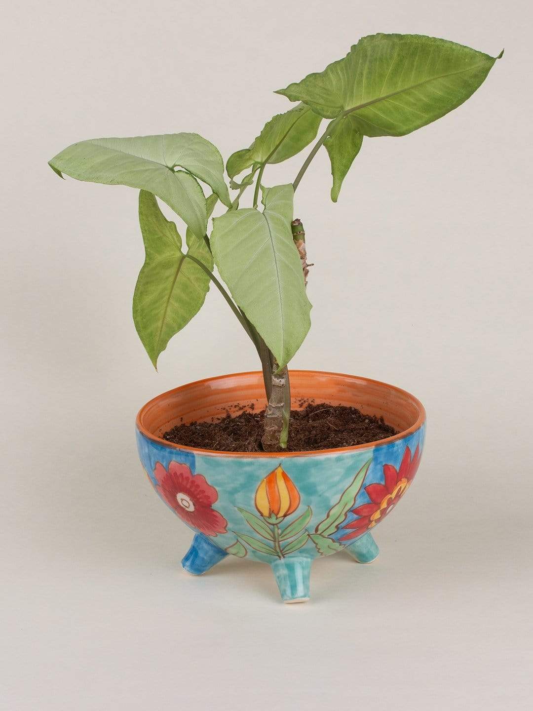 Floral 3 Legged Planter - Small