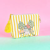 Floral Chateau Embroidered Pouch