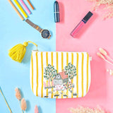 Floral Chateau Embroidered Pouch