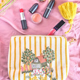 Floral Chateau Embroidered Pouch