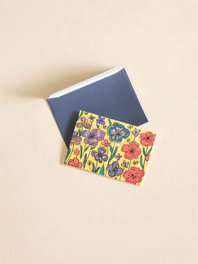 Floral Hues Greeting Cards- Set Of 6