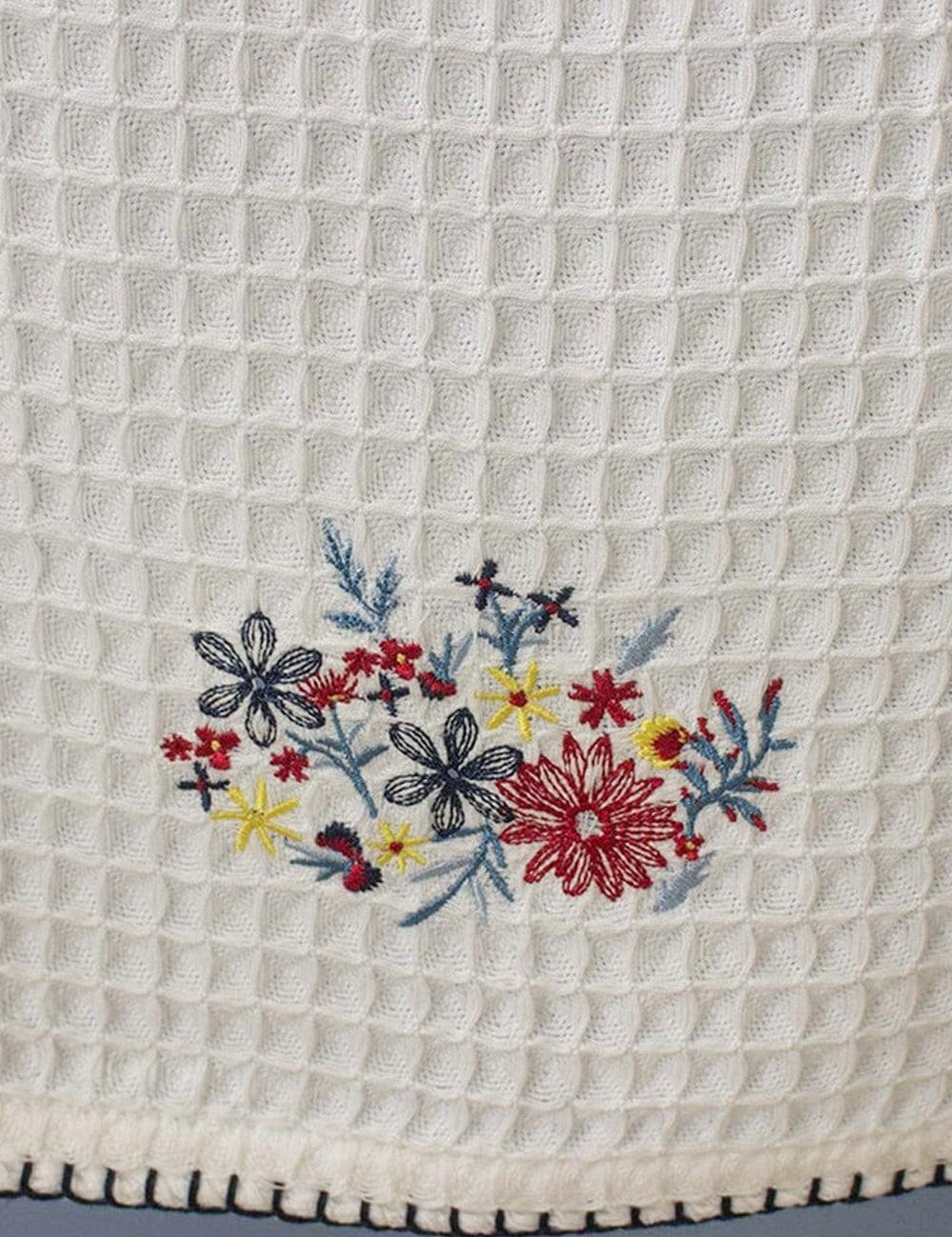 Floral Waffle Hand Towel