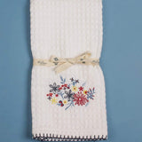 Floral Waffle Hand Towel