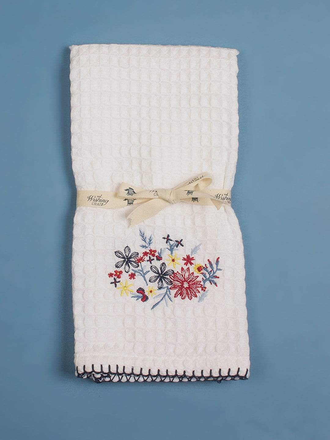 Floral Waffle Hand Towel