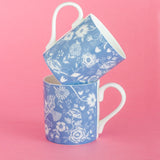 Florentina Fine China Tea Mugs- Set of 2