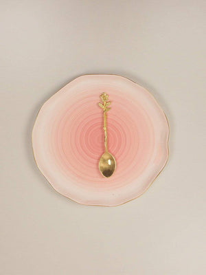 Flower Dessert Spoon Gold- Set Of 6