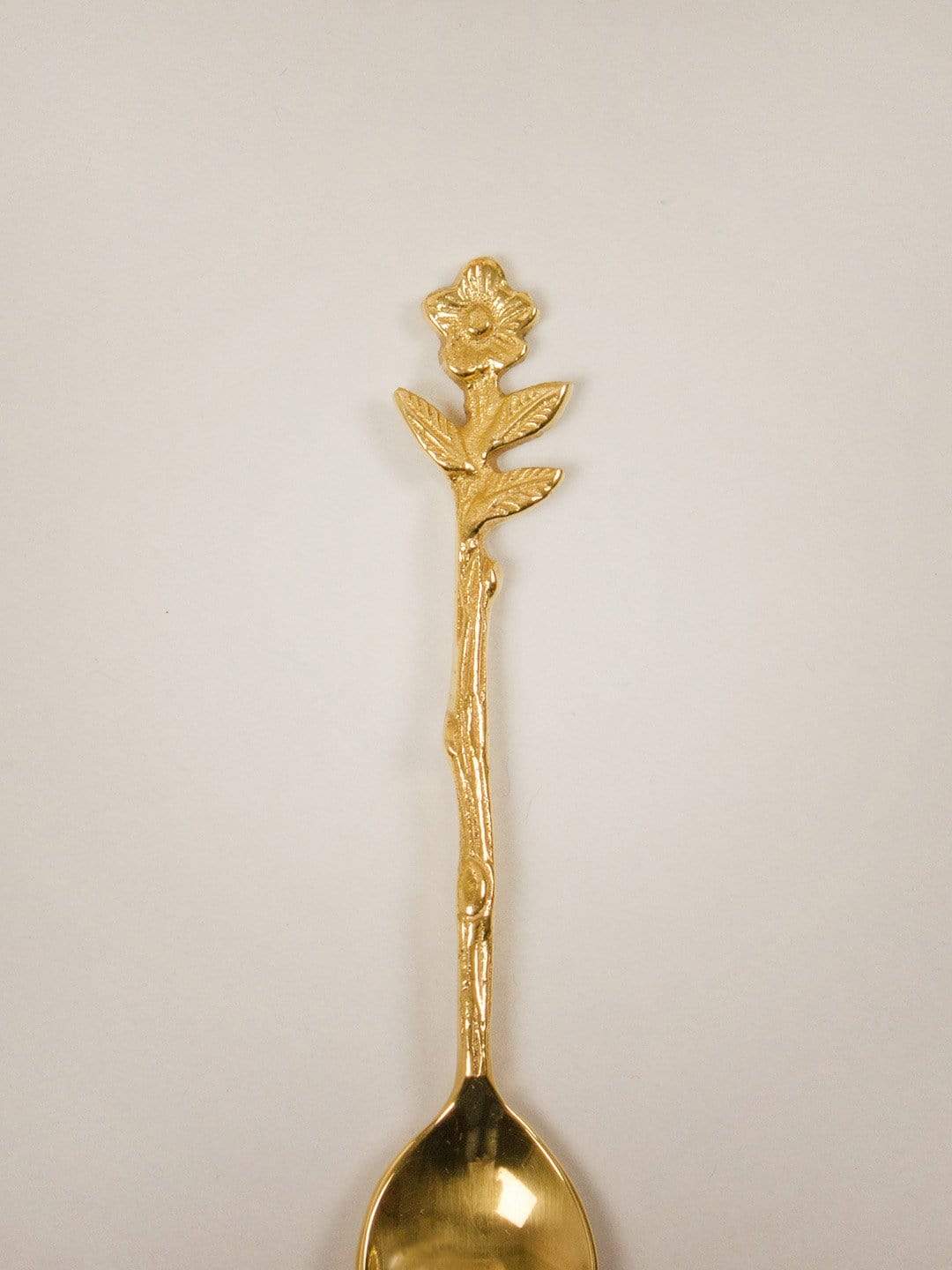 Flower Dessert Spoon Gold- Set Of 6