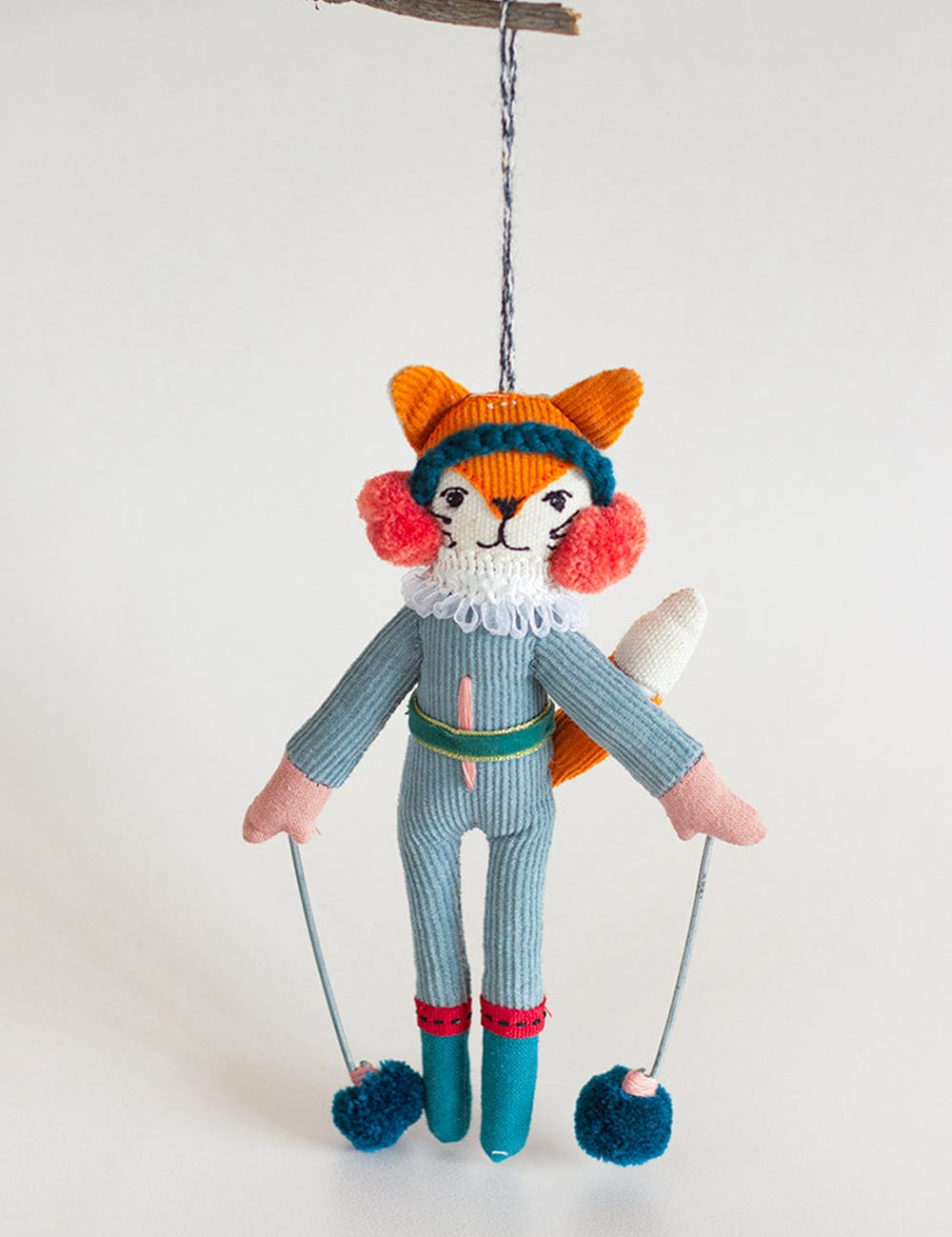 Fox Ski Queen Christmas Ornament