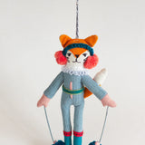 Fox Ski Queen Christmas Ornament