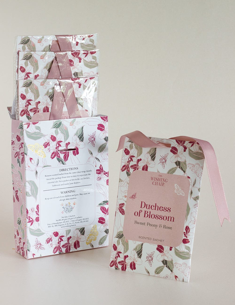 Fragrance Duchess Of Blossom  Scented Sachet  - Set Of 4