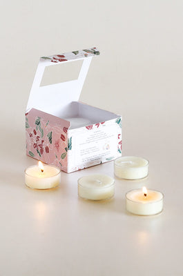 Fragrance Duchess Of Blossom unscented Tea-light Candles - Set Of 12