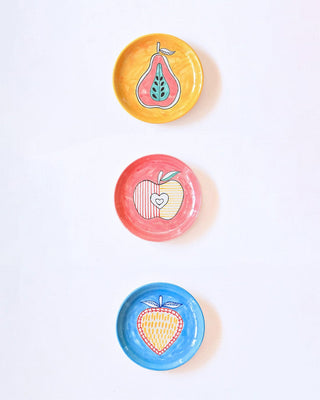 Fruit Salad Handpainted Wall Plates- Set of 3