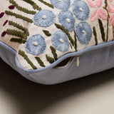 Gardenia Embroidered Cushion Cover