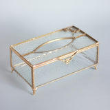 Royal Lattice Brass Tissue Box