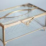 Royal Lattice Brass Tissue Box