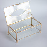Royal Lattice Brass Tissue Box