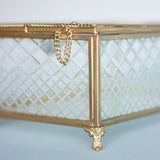 Royal Lattice Brass Tissue Box
