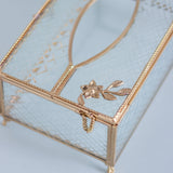 Royal Lattice Brass Tissue Box