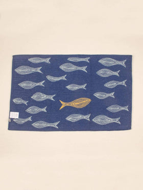 Gone Fishing Cotton Bathmat