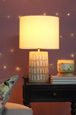 Goya Polka Dot Ceramic Lamp With Lampshade