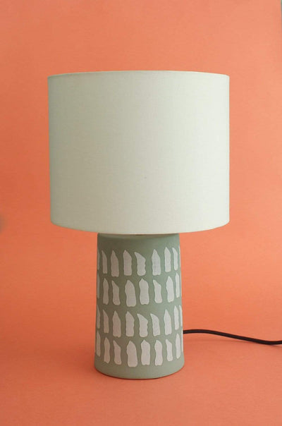 Goya Polka Dot Ceramic Lamp With Lampshade